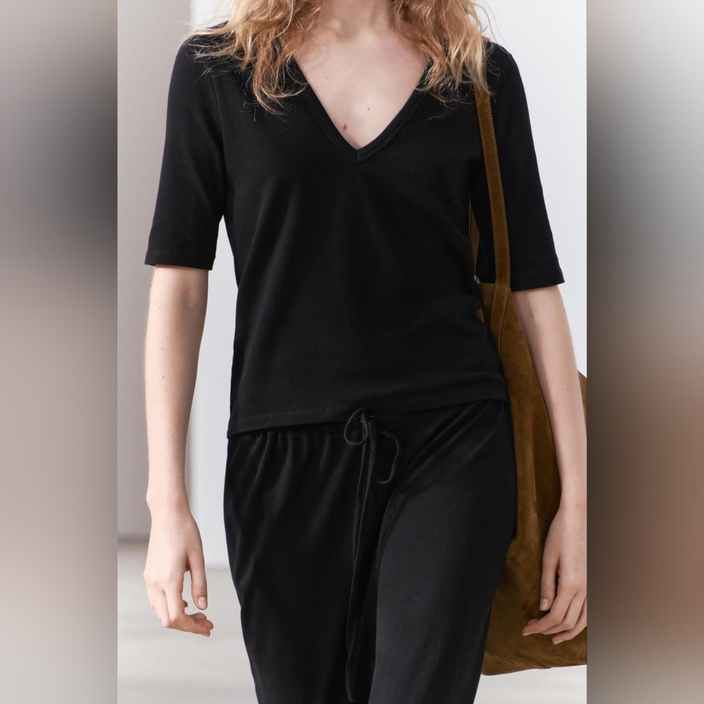 ZARA WASHED COTTON T-SHIRT
